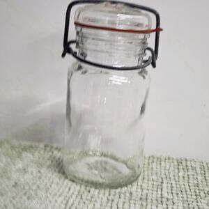 Glass Swing Top Jar Apothecary Canister Hinged Lid Farmhouse Decor